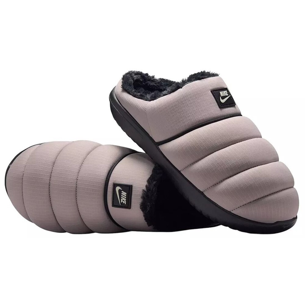Nike Burrow SE NA College Grey/Soft Pearl Lined Slippers Size 8M (IM7418-003)